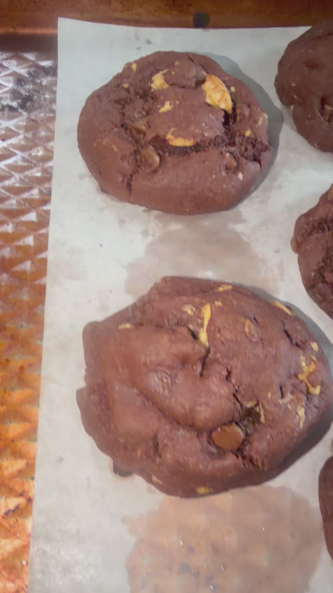￼ Double chocolate chip peanut butter cookies